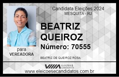 Candidato BEATRIZ QUEIROZ 2024 - MESQUITA - Eleições