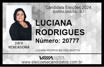 Candidato LUCIANA RODRIGUES 2024 - BARRA MANSA - Eleições