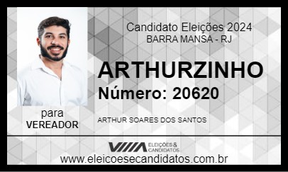 Candidato ARTHUZINHO 2024 - BARRA MANSA - Eleições