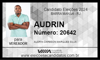 Candidato AUDRIN 2024 - BARRA MANSA - Eleições