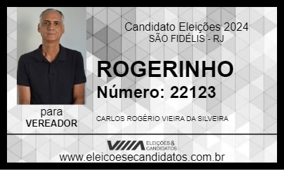 Candidato ROGERINHO 2024 - SÃO FIDÉLIS - Eleições