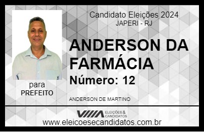 Candidato ANDERSON DA FARMÁCIA 2024 - JAPERI - Eleições