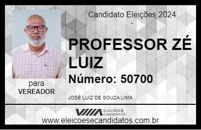 Candidato PROFESSOR ZÉ LUIZ 2024 - PETRÓPOLIS - Eleições