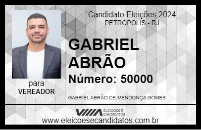 Candidato GABRIEL ABRÃO 2024 - PETRÓPOLIS - Eleições