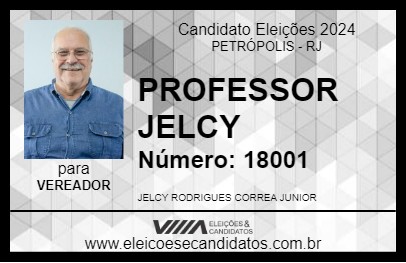 Candidato PROFESSOR JELCY 2024 - PETRÓPOLIS - Eleições