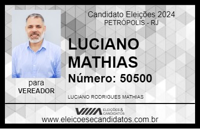 Candidato LUCIANO MATHIAS 2024 - PETRÓPOLIS - Eleições