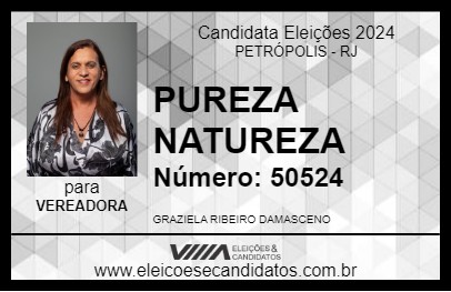 Candidato GRAZIELA PUREZA NATUREZA 2024 - PETRÓPOLIS - Eleições