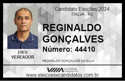 Candidato REGINALDO GONÇALVES 2024 - ITALVA - Eleições