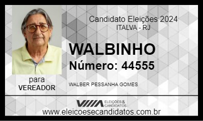 Candidato WALBINHO 2024 - ITALVA - Eleições