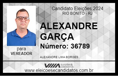 Candidato ALEXANDRE GARÇA 2024 - RIO BONITO - Eleições