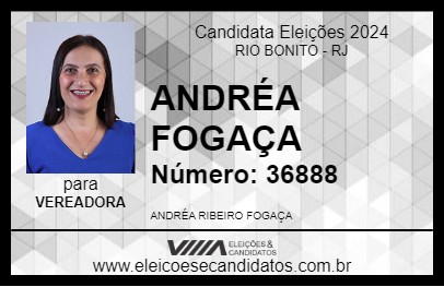 Candidato ANDRÉA FOGAÇA 2024 - RIO BONITO - Eleições