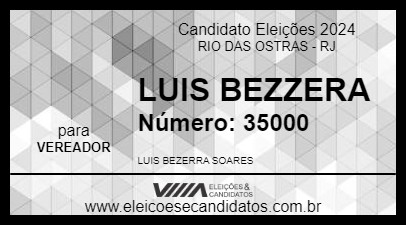 Candidato LUIS BEZERRA 2024 - RIO DAS OSTRAS - Eleições