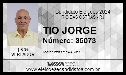 Candidato TIO JORGE 2024 - RIO DAS OSTRAS - Eleições