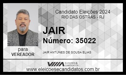 Candidato JAIR 2024 - RIO DAS OSTRAS - Eleições