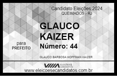 Candidato GLAUCO KAIZER 2024 - QUEIMADOS - Eleições