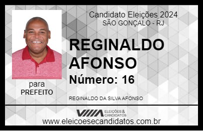 Candidato REGINALDO AFONSO 2024 - SÃO GONÇALO - Eleições