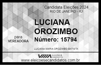 Candidato LUCIANA OROZIMBO 2024 - RIO DE JANEIRO - Eleições