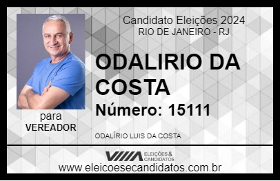 Candidato ODALIRIO DA COSTA 2024 - RIO DE JANEIRO - Eleições