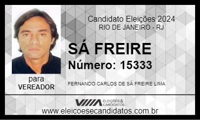 Candidato SÁ FREIRE 2024 - RIO DE JANEIRO - Eleições