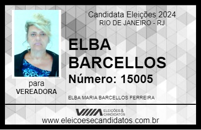 Candidato ELBA BARCELLOS 2024 - RIO DE JANEIRO - Eleições