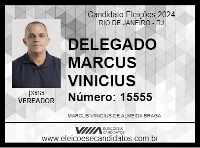 Candidato DELEGADO MARCUS VINICIUS 2024 - RIO DE JANEIRO - Eleições