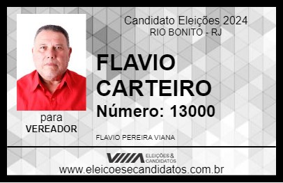 Candidato FLAVIO CARTEIRO 2024 - RIO BONITO - Eleições