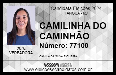 Candidato CAMILINHA DO CAMINHÃO 2024 - TANGUÁ - Eleições