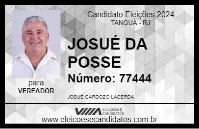 Candidato JOSUÉ DA POSSE 2024 - TANGUÁ - Eleições