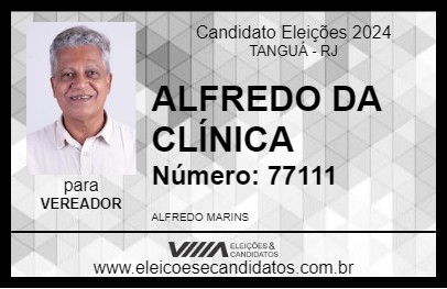 Candidato ALFREDO DA CLÍNICA 2024 - TANGUÁ - Eleições