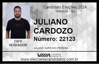 Candidato JULIANO CARDOZO 2024 - TANGUÁ - Eleições