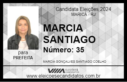 Candidato MARCIA SANTIAGO 2024 - MARICÁ - Eleições