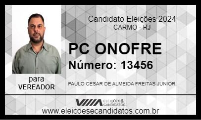 Candidato PC ONOFRE 2024 - CARMO - Eleições