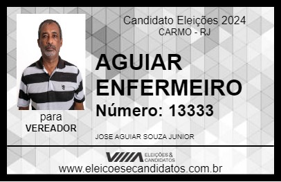 Candidato AGUIAR ENFERMEIRO 2024 - CARMO - Eleições