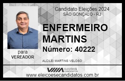 Candidato ENFERMEIRO MARTINS 2024 - SÃO GONÇALO - Eleições