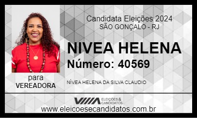 Candidato NIVEA HELENA 2024 - SÃO GONÇALO - Eleições