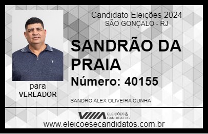 Candidato SANDRÃO DA PRAIA 2024 - SÃO GONÇALO - Eleições