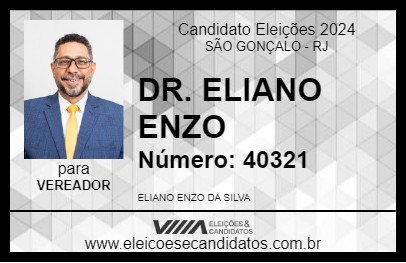 Candidato DR. ELIANO ENZO 2024 - SÃO GONÇALO - Eleições