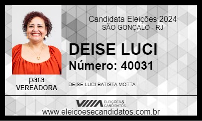 Candidato DEISE LUCI 2024 - SÃO GONÇALO - Eleições