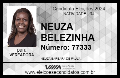 Candidato NEUZA BELEZINHA 2024 - NATIVIDADE - Eleições