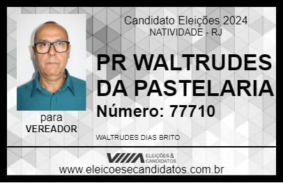 Candidato PR WALTRUDES DA PASTELARIA 2024 - NATIVIDADE - Eleições