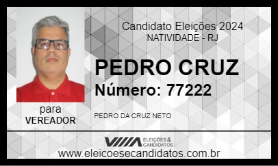 Candidato PEDRO CRUZ 2024 - NATIVIDADE - Eleições