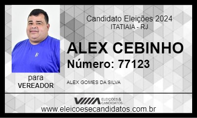 Candidato ALEX CEBINHO 2024 - ITATIAIA - Eleições