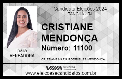 Candidato CRISTIANE MENDONÇA 2024 - TANGUÁ - Eleições