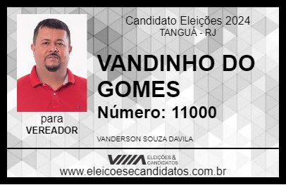 Candidato VANDINHO DO GOMES 2024 - TANGUÁ - Eleições