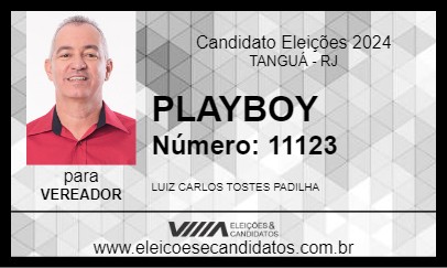 Candidato PLAYBOY 2024 - TANGUÁ - Eleições