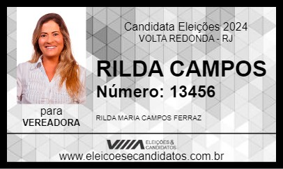 Candidato RILDA CAMPOS  2024 - VOLTA REDONDA - Eleições