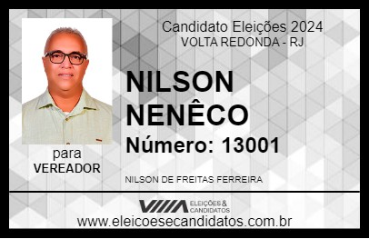 Candidato NILSON NENÊCO 2024 - VOLTA REDONDA - Eleições