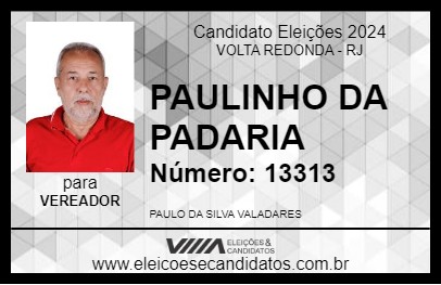 Candidato PAULINHO DA PADARIA 2024 - VOLTA REDONDA - Eleições