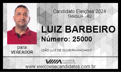 Candidato LUIZ BARBEIRO 2024 - TANGUÁ - Eleições