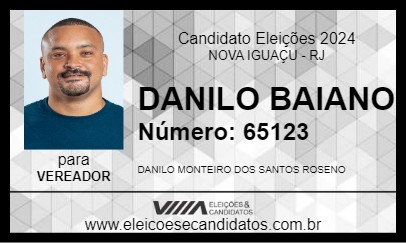 Candidato DANILO BAIANO 2024 - NOVA IGUAÇU - Eleições